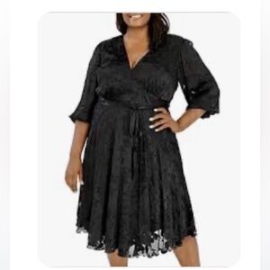 Black Wrap Dress, size 14-16